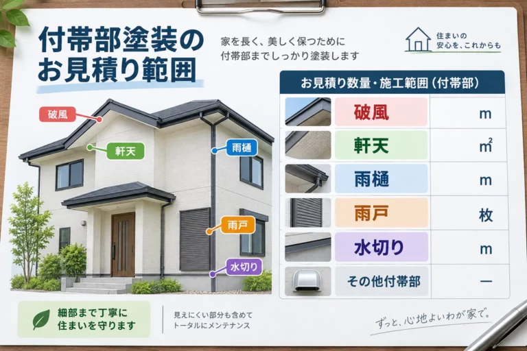 付帯部塗装の見積り範囲
