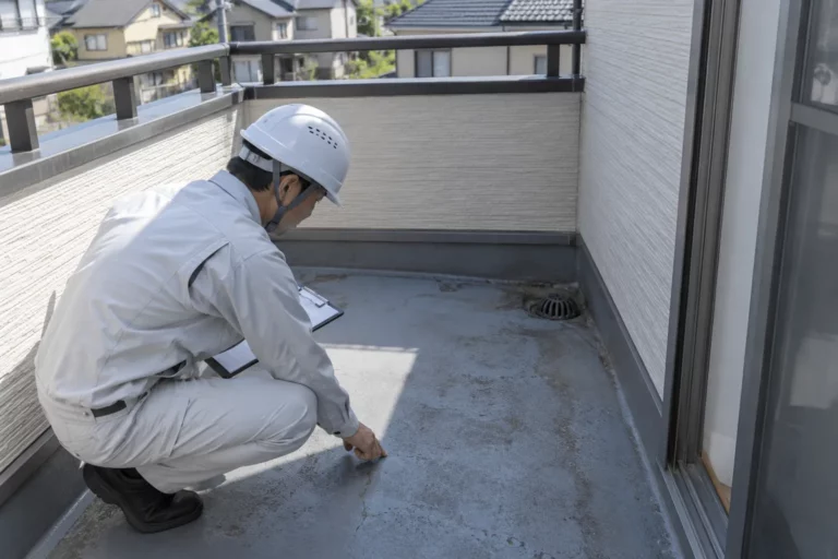 ベランダ防水の現地調査