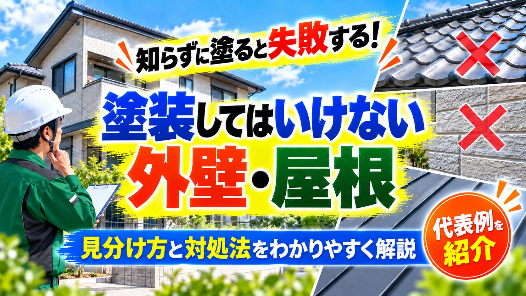 塗装してはいけない外壁・屋根の判断ポイントを案内するバナー