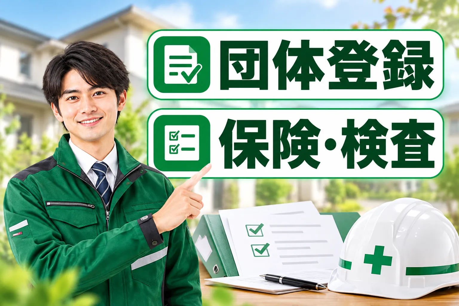 団体への登録と今回の工事の保険を別に考える図