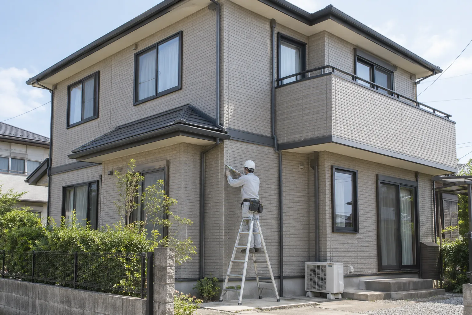 サイディング外壁を部分補修する住宅イメージ