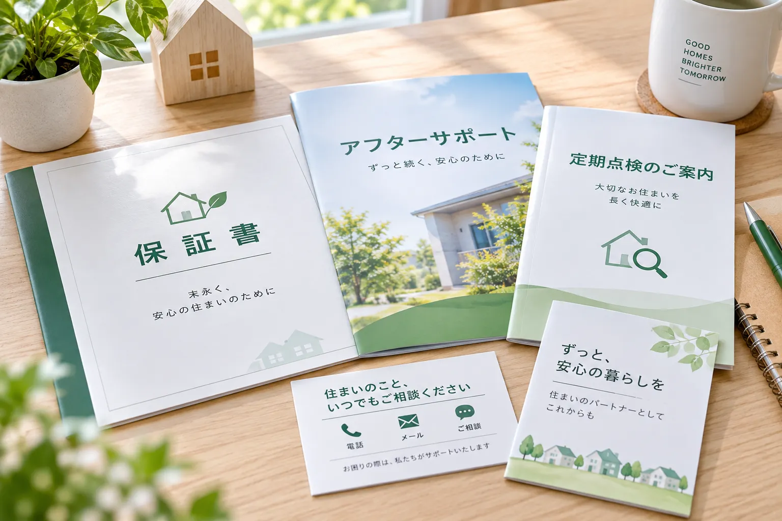 施工後の保証とアフターサポートを案内する場面