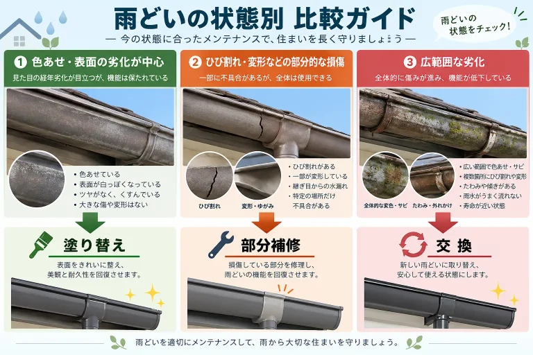 雨樋の塗装と交換の判断