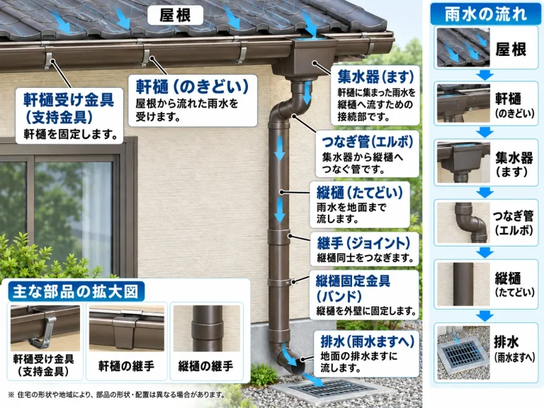 雨樋の構造図