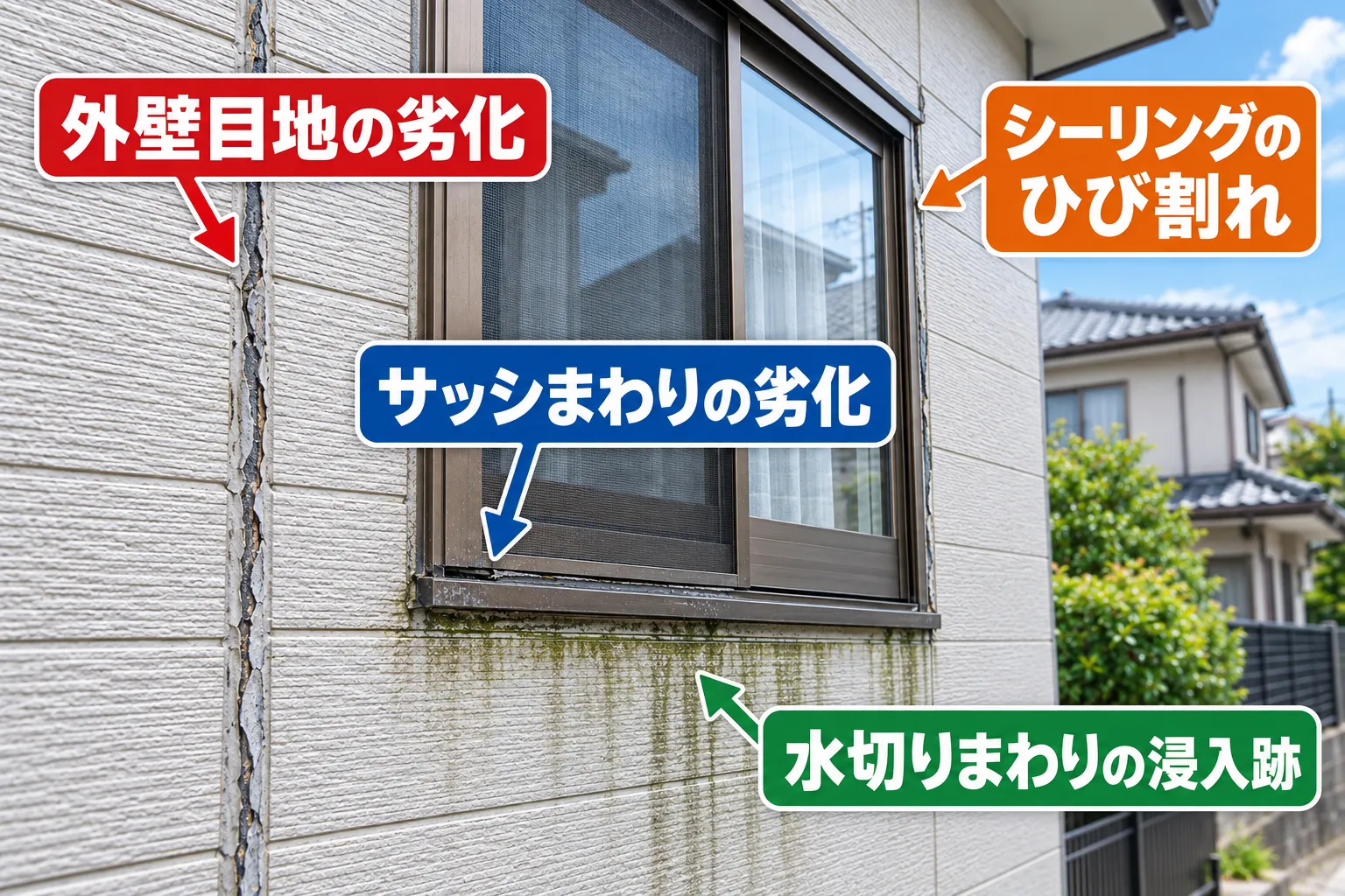 外壁・シーリングの雨漏り修理
