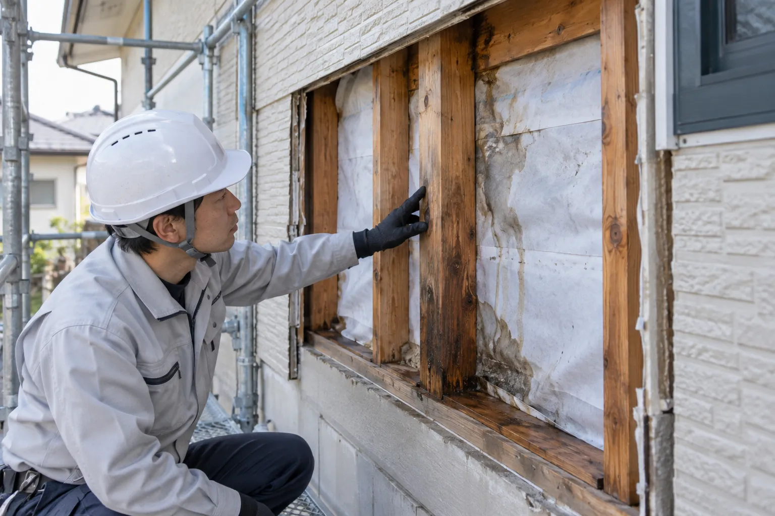 外装を開けた後に見つかる下地の傷み