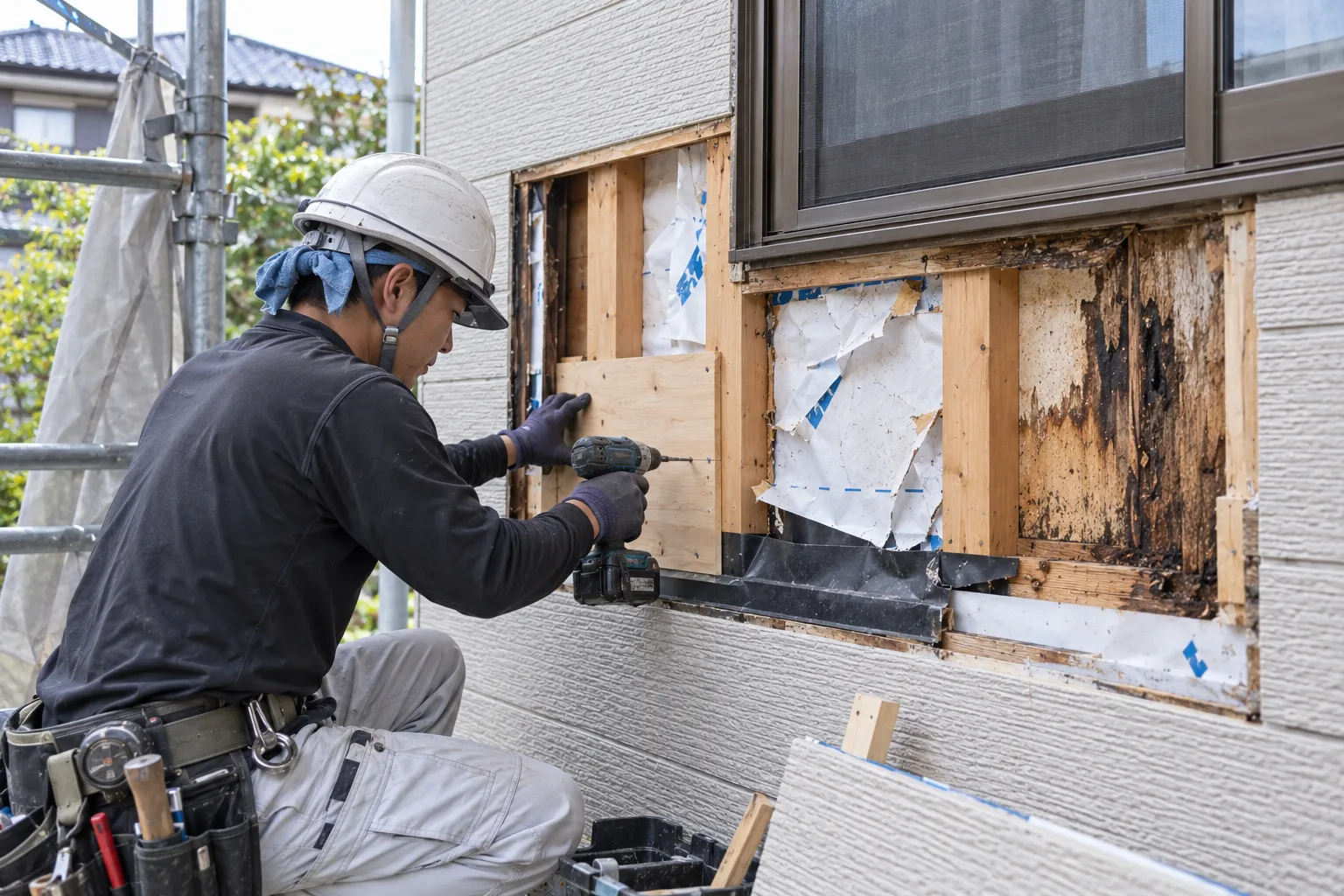 外装を開ける範囲修理のイメージ