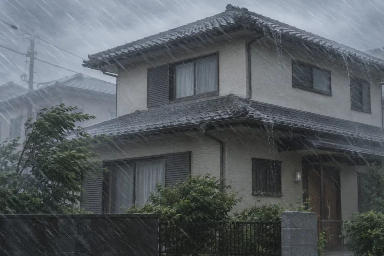 台風・強風雨だけの雨漏り