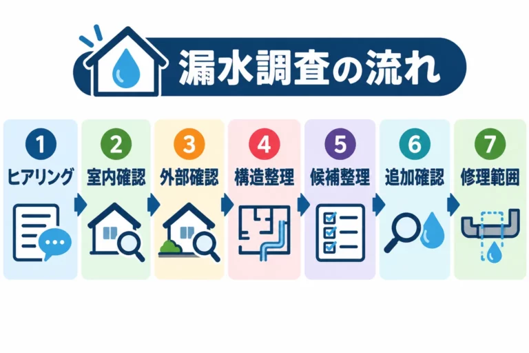 雨漏り調査の7STEP