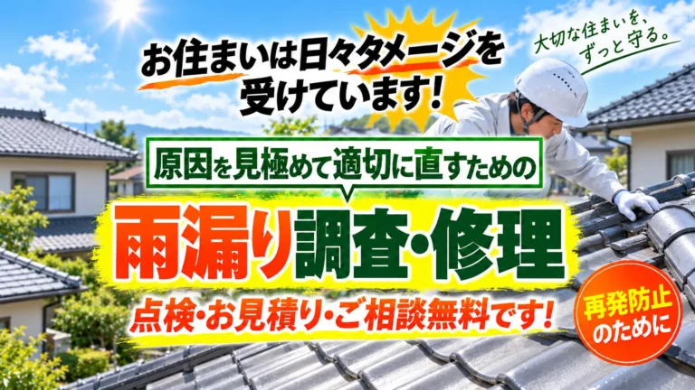 雨漏り調査・修理のヒーロー画像