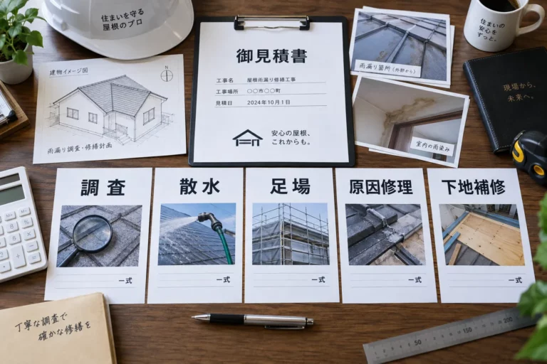 雨漏り調査・修理の費用範囲