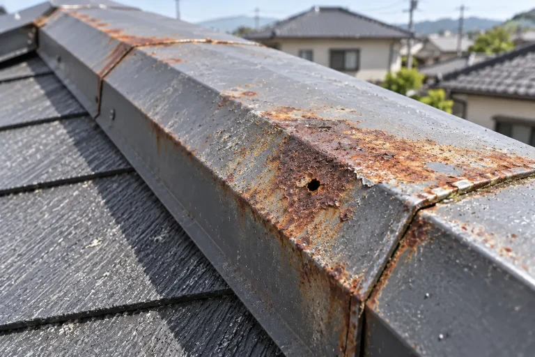 棟板金の錆・腐食・穴あき
