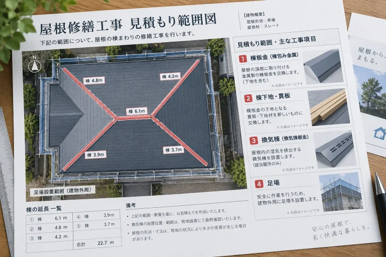 棟板金工事の見積り範囲