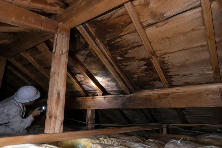小屋裏・野地板の濡れ