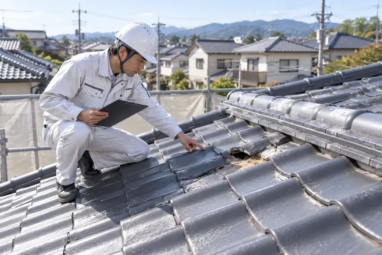 屋根の現地調査