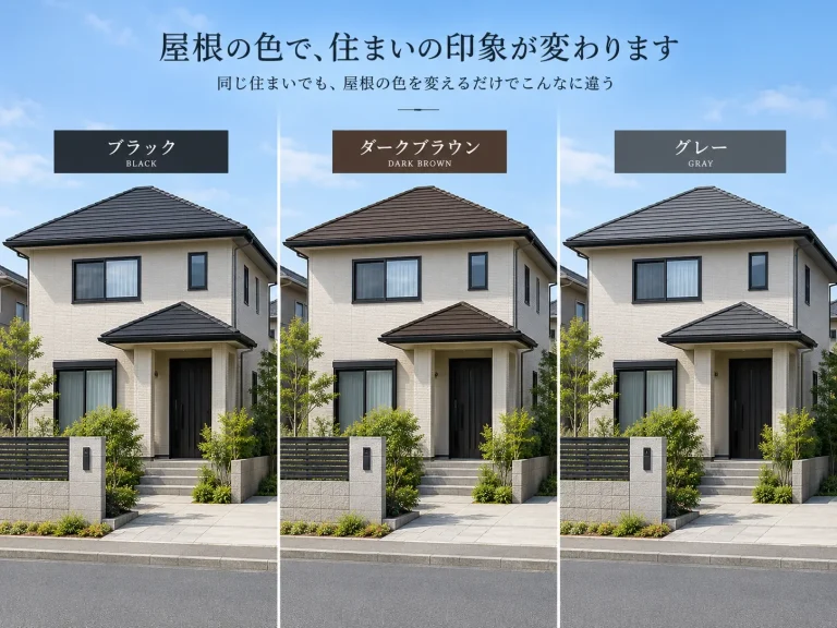 屋根色の配色比較