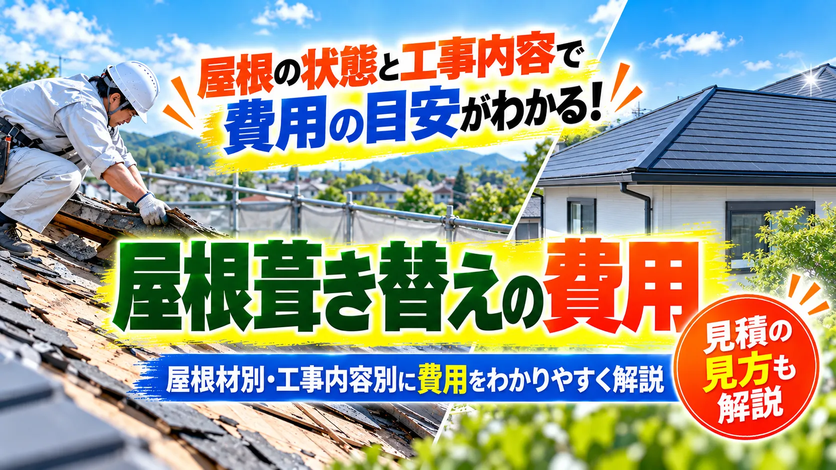 葺き替え後の軽量金属屋根