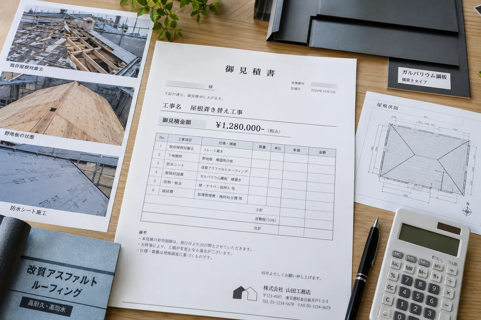 見積書・屋根資料