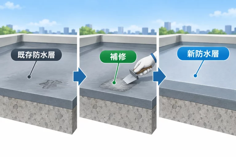 既存防水を活かす改修