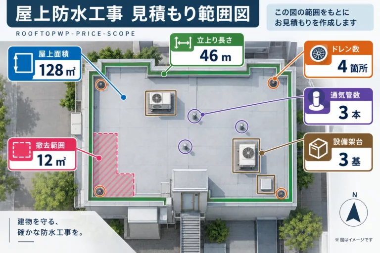 屋上防水の費用範囲