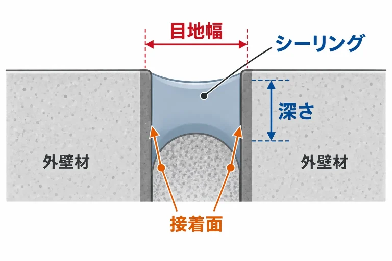 目地寸法の確認
