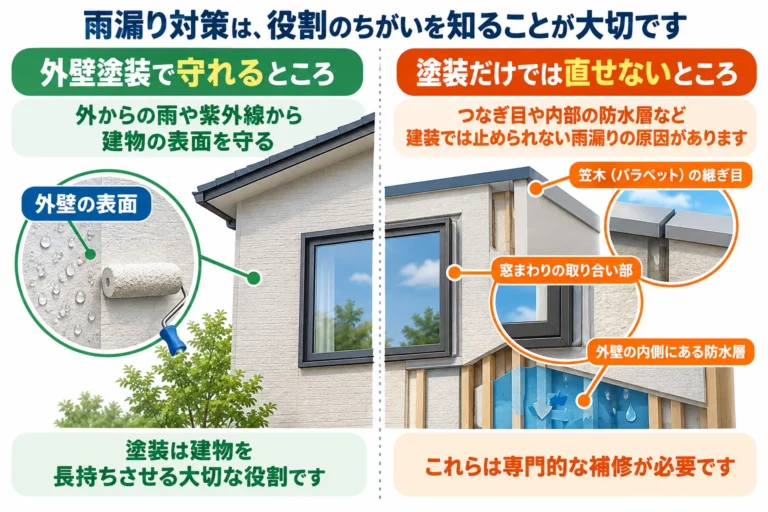 外壁塗装の役割と限界