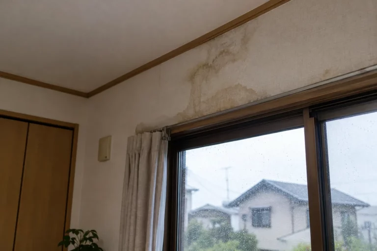 窓上・窓横の雨染み