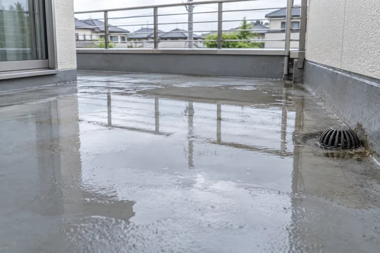 防水面の水たまり