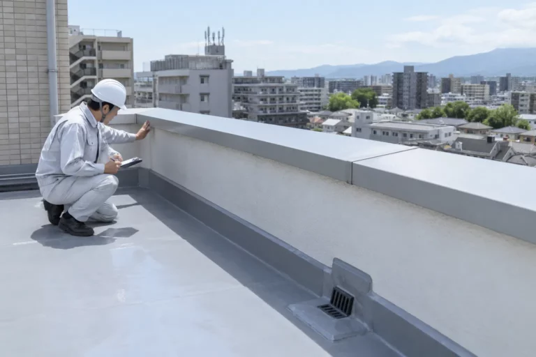 立ち上がり・端部・笠木・貫通部の確認
