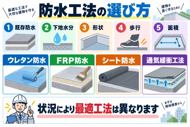 防水工法の選び方