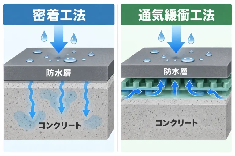 密着工法との違い