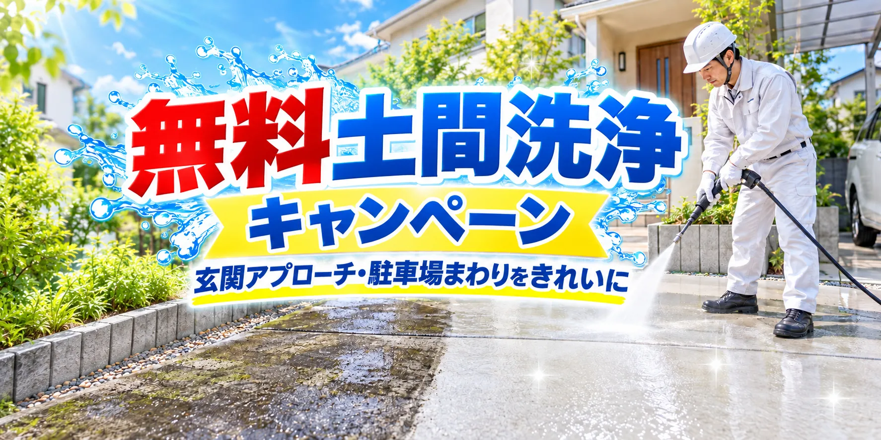 無料土間洗浄キャンペーンのご案内