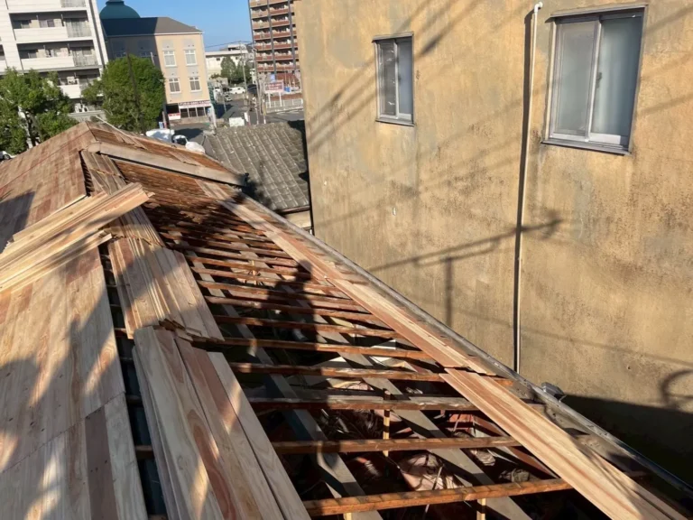 屋根葺き替え 施工中写真