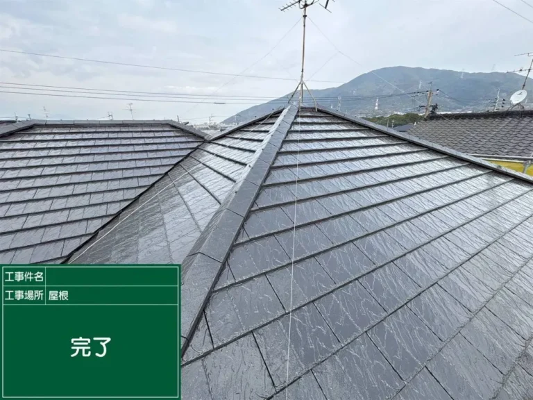 北九州市小倉南区｜色あせ・コケが気になるセメント瓦を屋根塗装